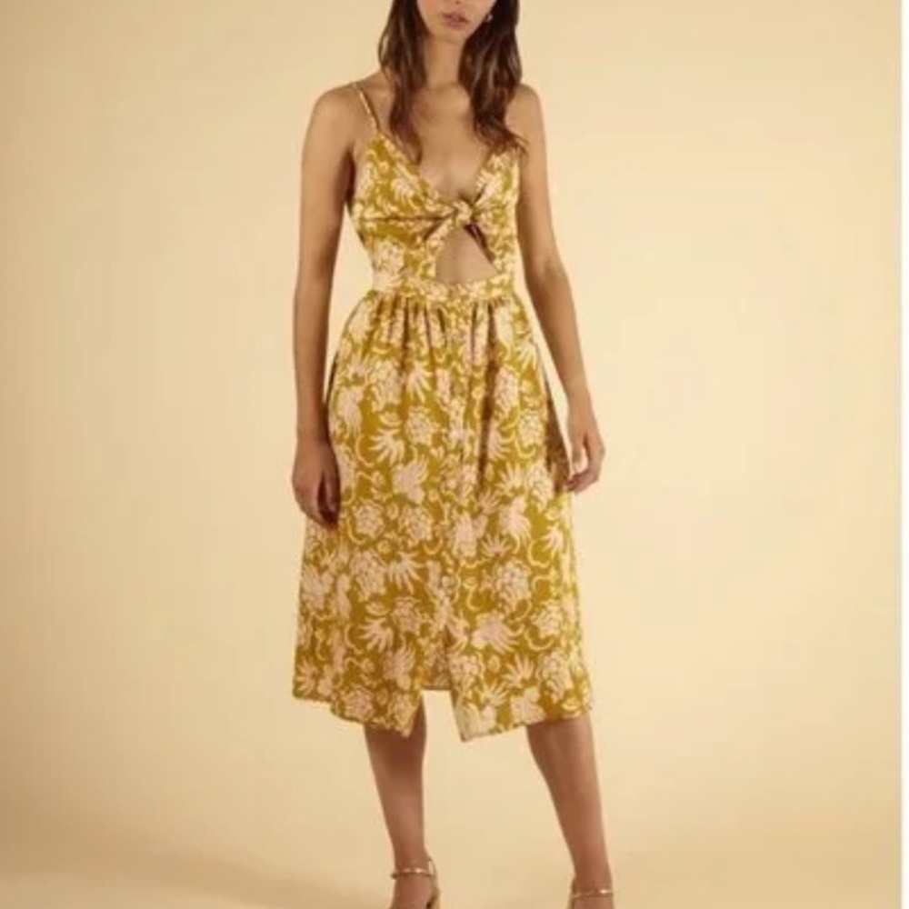 FRNCH Adelaide  Floral Cutout Dress Boho sundress